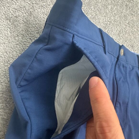 Johnnie-O Jupiter Golf Chino Pants Mens 35x32 Lake Blue Straight Leg Performance - Picture 5 of 16